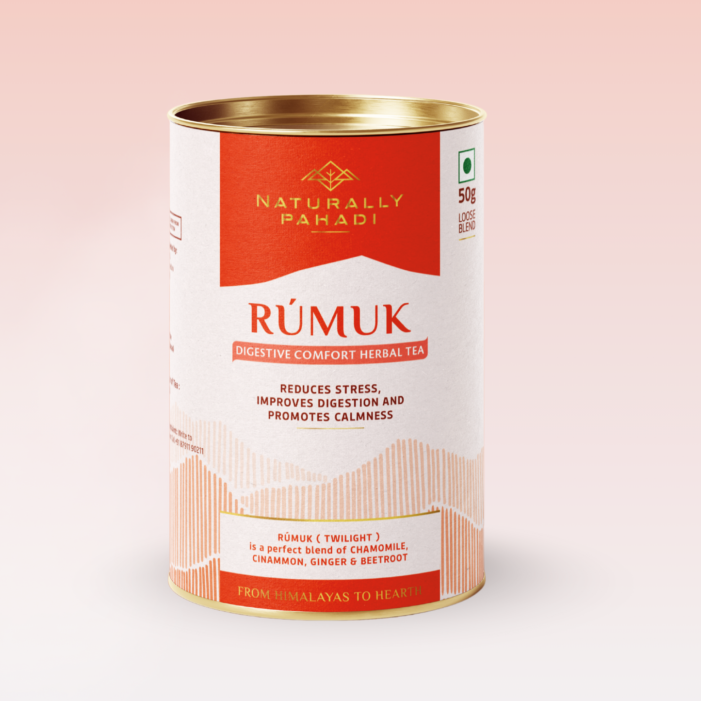 Rumukh Herbal Tea-Chamomile Cinnamon, Beetroot I Digestive Comfort Tea