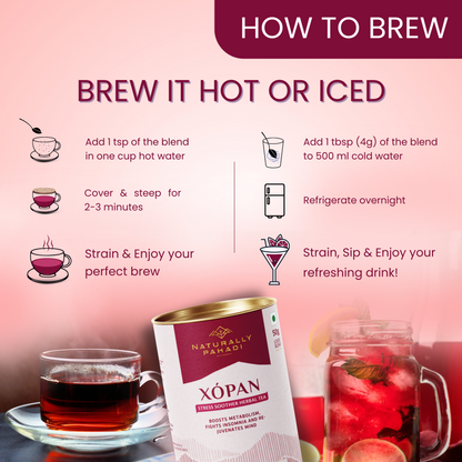 XÓPAN Herbal Tea- Chamomile, Rosemary, Black Carrot | Healthy Sleep & Mind Relaxing Tea