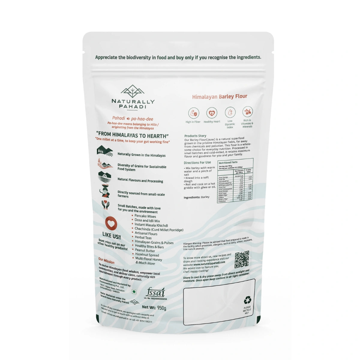 Himalayan Barley Flour - (950g)