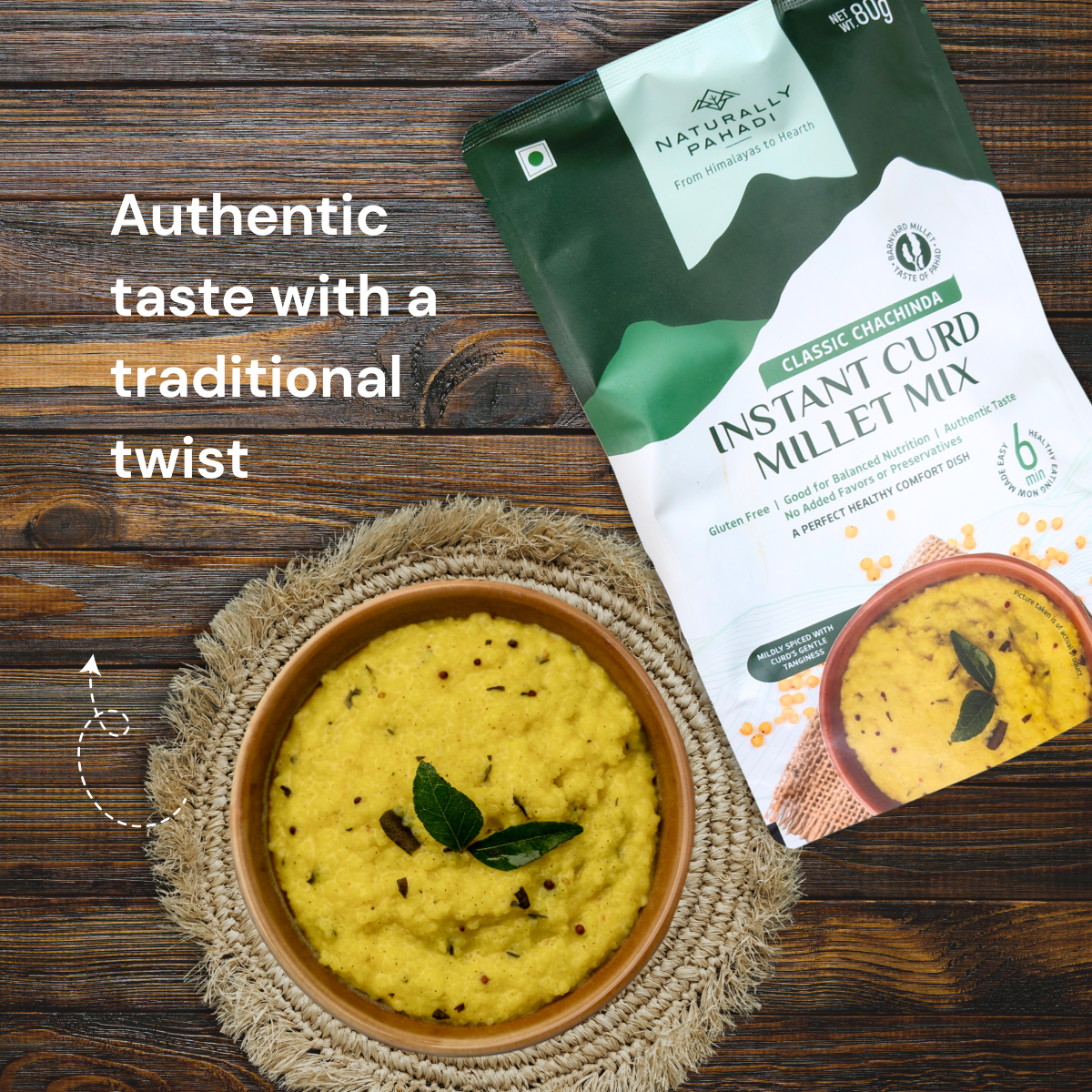 Instant Barnyard Curd Millet Porridge Mix-Classic (80g)