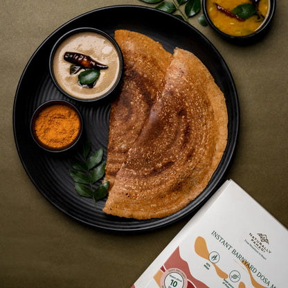Instant Barnyard Millet Dosa with Podi and Peanut Chutney (310g)