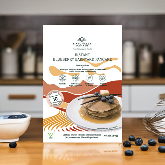 Instant Blueberry Barnyard Millet Pancake Mix