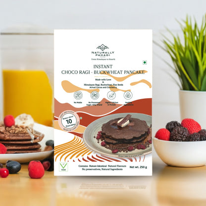 Instant Choco Ragi Buckwheat Pancake Mix - (High Protein Breakfast)
