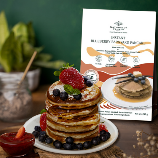 Instant Blueberry Barnyard Millet Pancake Mix