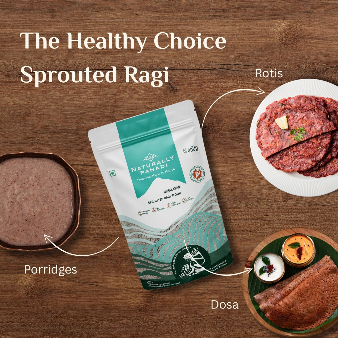 Himalayan Sprouted Ragi Flour - (450g)