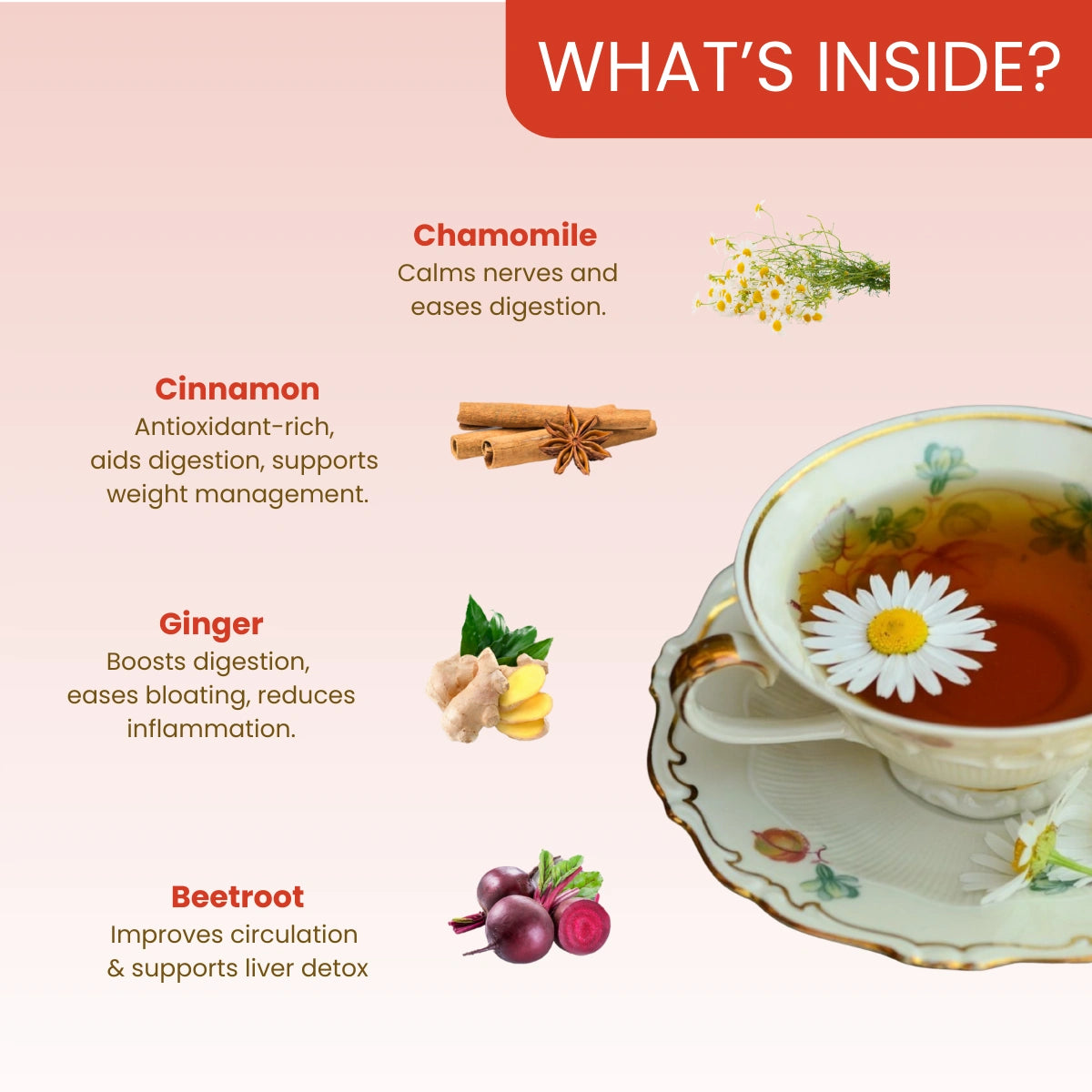 Rumukh Herbal Tea -  For Better Digestion and Gut Health - (50g)