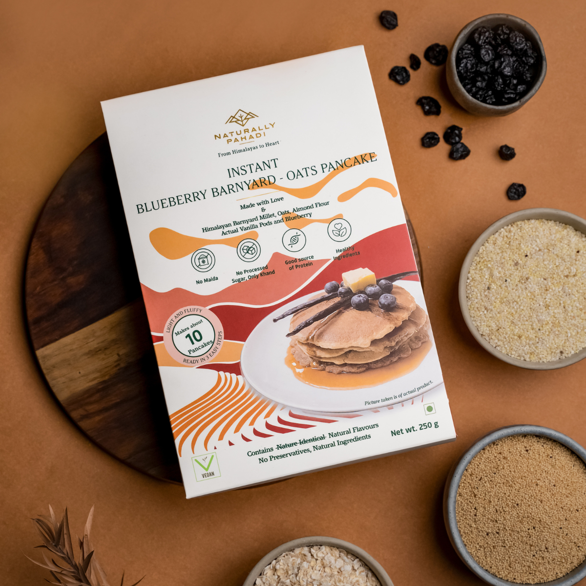 Instant Blueberry Barnyard Millet Pancake (250g)